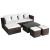 Set mobilier de grădină cu perne, 4 piese, maro, poliratan GartenMobel Dekor