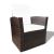 Set mobilier de grădină cu perne, 4 piese, maro, poliratan GartenMobel Dekor