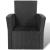 Set mobilier de grădină cu perne, 4 piese, negru, poliratan GartenMobel Dekor
