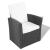 Set mobilier de grădină cu perne, 4 piese, negru, poliratan GartenMobel Dekor