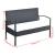 Set mobilier de grădină cu perne, 4 piese, negru, poliratan GartenMobel Dekor