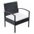 Set mobilier de grădină cu perne, 4 piese, negru, poliratan GartenMobel Dekor
