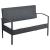 Set mobilier de grădină cu perne, 4 piese, negru, poliratan GartenMobel Dekor