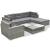 Set mobilier de grădină cu perne, 6 piese, gri, poliratan GartenMobel Dekor