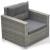 Set mobilier de grădină cu perne, 6 piese, gri, poliratan GartenMobel Dekor