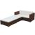 Set mobilier de grădină cu perne, 3 piese, maro, poliratan GartenMobel Dekor