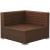 Set mobilier de grădină cu perne, 3 piese, maro, poliratan GartenMobel Dekor