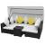 Set mobilier de grădină cu baldachin, 7 piese, negru, poliratan GartenMobel Dekor