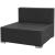 Set mobilier de grădină cu baldachin, 7 piese, negru, poliratan GartenMobel Dekor