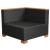 Set mobilier de grădină cu perne, 10 piese, negru, poliratan GartenMobel Dekor