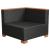 Set mobilier de grădină cu perne, 6 piese, negru, poliratan GartenMobel Dekor