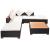 Set mobilier de grădină cu perne, 6 piese, negru, poliratan GartenMobel Dekor