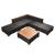 Set mobilier de grădină cu perne, 6 piese, negru, poliratan GartenMobel Dekor