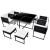 Set mobilier de exterior cu perne, 9 piese, negru, poliratan GartenMobel Dekor