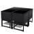 Set mobilier de exterior cu perne, 9 piese, negru, poliratan GartenMobel Dekor