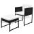 Set mobilier de exterior cu perne, 9 piese, negru, poliratan GartenMobel Dekor