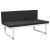 Set mobilier grădină, 5 piese, negru, textilenă și aluminiu GartenMobel Dekor