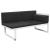 Set mobilier grădină, 5 piese, negru, textilenă și aluminiu GartenMobel Dekor
