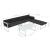 Set mobilier de grădină cu perne, 4 piese, negru, aluminiu    GartenMobel Dekor