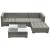 Set mobilier de grădină cu perne, 5 piese, gri, poliratan GartenMobel Dekor