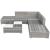 Set mobilier de grădină cu perne, 6 piese, gri, poliratan GartenMobel Dekor