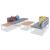 Set mobilier de grădină cu perne, 4 piese, aluminiu și WPC GartenMobel Dekor