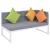 Set mobilier de grădină cu perne, 4 piese, aluminiu și WPC GartenMobel Dekor