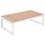 Set mobilier de grădină cu perne, 5 piese, aluminiu și WPC GartenMobel Dekor