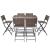 Set mobilier exterior pliabil, 7 piese, maro, oțel, poliratan GartenMobel Dekor