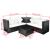 Set mobilier de grădină cu perne, 4 piese, negru, poliratan GartenMobel Dekor