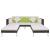 Set mobilier de grădină cu perne, 4 piese, maro, poliratan GartenMobel Dekor