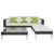 Set mobilier de grădină cu perne, 4 piese, maro, poliratan GartenMobel Dekor