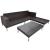 Set mobilier de grădină cu perne, 4 piese, maro, poliratan GartenMobel Dekor