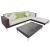 Set mobilier de grădină cu perne, 4 piese, maro, poliratan GartenMobel Dekor
