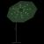 Umbrelă suspendată, iluminare LED, 300 cm, verde, stâlp metalic GartenMobel Dekor