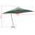 Umbrelă suspendată, stâlp de aluminiu, 300x300 cm, verde GartenMobel Dekor