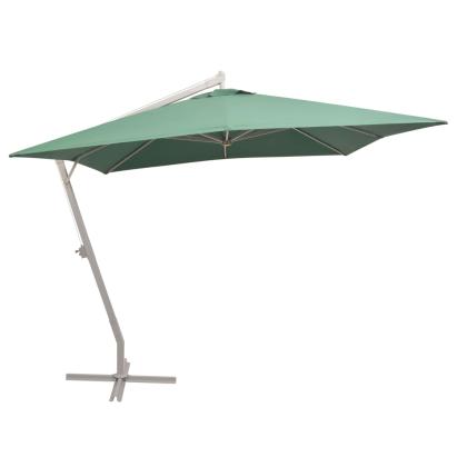 Umbrelă suspendată, stâlp de aluminiu, 300x300 cm, verde GartenMobel Dekor