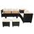 Set mobilier de grădină cu perne, 7 piese, negru, poliratan GartenMobel Dekor