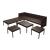 Set mobilier de grădină cu perne, 6 piese, maro, poliratan GartenMobel Dekor