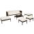 Set mobilier de grădină cu perne, 6 piese, maro, poliratan GartenMobel Dekor