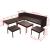 Set mobilier de grădină cu perne, 6 piese, maro, poliratan GartenMobel Dekor