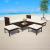 Set mobilier de grădină cu perne, 6 piese, maro, poliratan GartenMobel Dekor