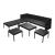Set mobilier de grădină cu perne, 6 piese, negru, poliratan GartenMobel Dekor