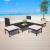 Set mobilier de grădină cu perne, 6 piese, negru, poliratan GartenMobel Dekor