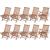 Set mobilier exterior cu scaune pliabile, 11 piese, lemn de tec GartenMobel Dekor