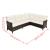 Set mobilier de grădină cu perne, 4 piese, maro, poliratan GartenMobel Dekor
