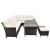 Set mobilier de grădină cu perne, 4 piese, maro, poliratan GartenMobel Dekor