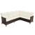 Set mobilier de grădină cu perne, 4 piese, maro, poliratan GartenMobel Dekor