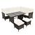 Set mobilier de grădină cu perne, 4 piese, maro, poliratan GartenMobel Dekor