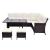Set mobilier de grădină cu perne, 4 piese, maro, poliratan GartenMobel Dekor